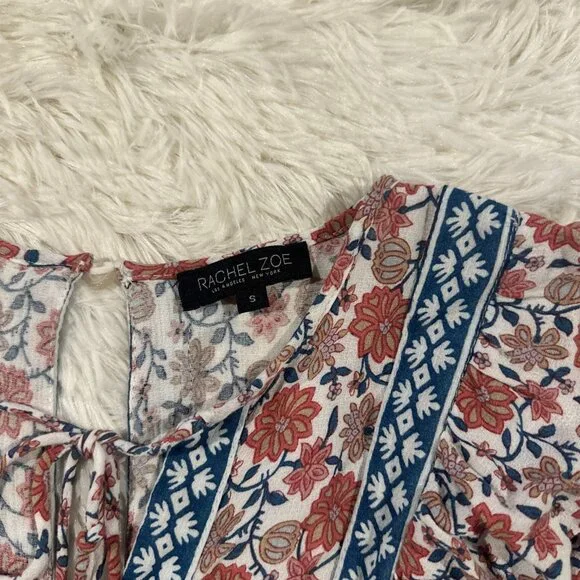 Rachel Zoe womens Small boho tunic v neck priarie cottage - Picture 7 of 13